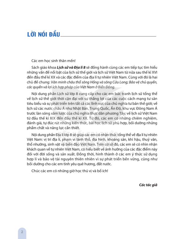 Tải PDF shs Lịch sử 8 Kết nối tri thức