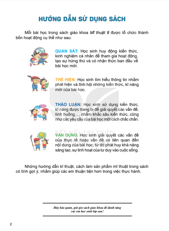 Tải PDF shs Mĩ thuật 8 Kết nối tri thức