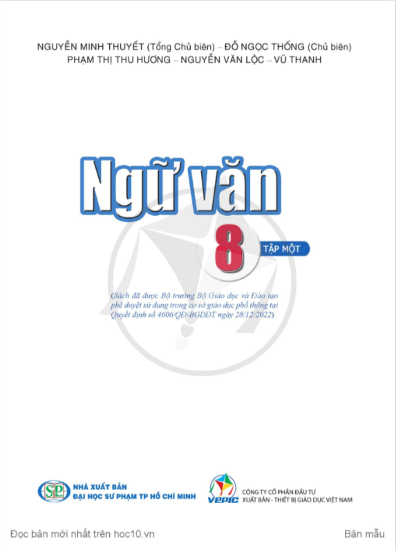 Tải PDF shs Ngữ văn 8 tập 1 Cánh diều