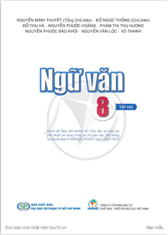 Tải PDF shs Ngữ văn 8 tập 2 Cánh diều