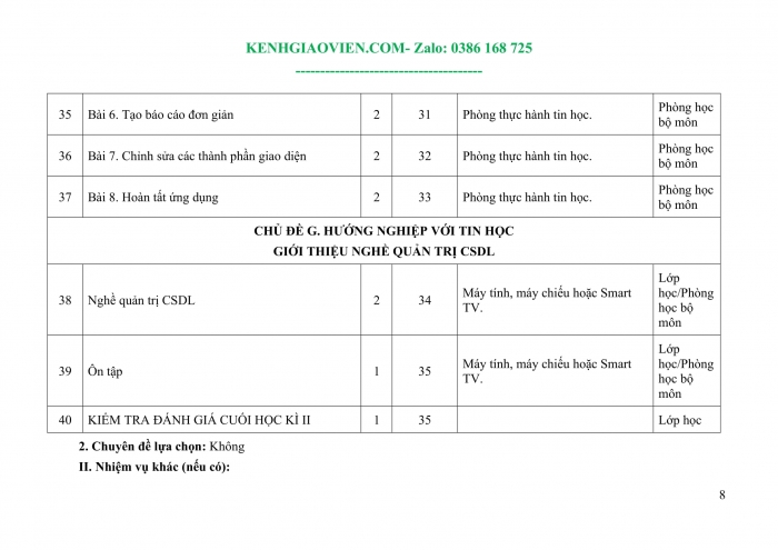 Tải phụ lục 3 Tin học khoa học máy tính 11 cánh diều file word