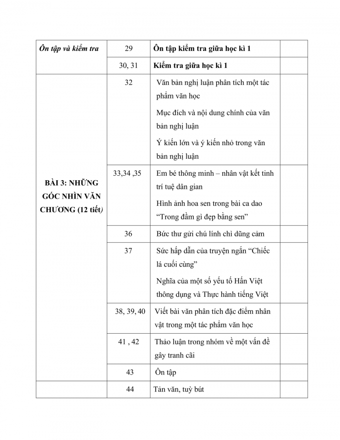 PPCT ngữ văn 7 chân trời sáng tạo