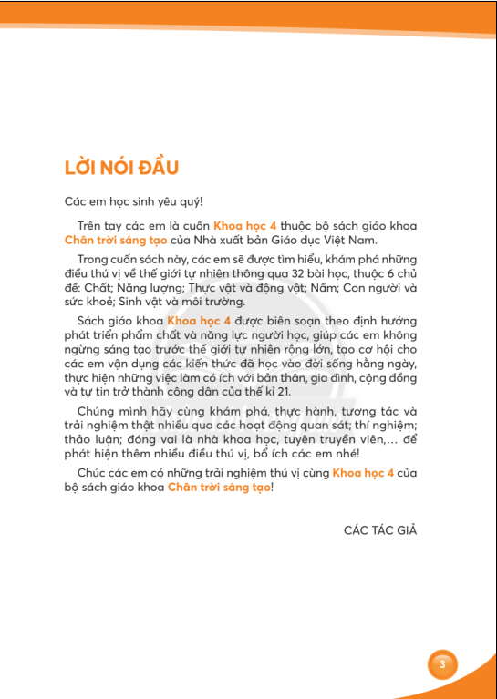 Tải PDF shs Khoa học 4 Chân trời sáng tạo