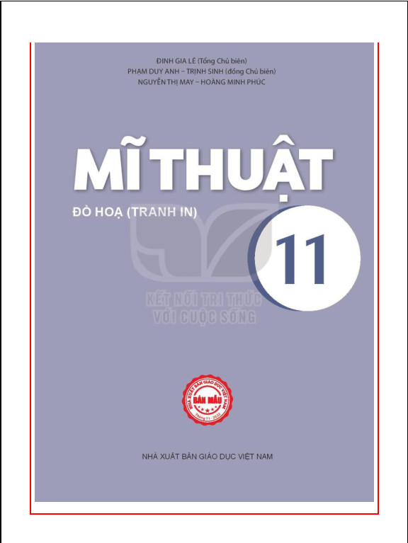 Tải PDF shs Mĩ thuật 11 – Đồ hoạ (tranh in) Kết nối tri thức