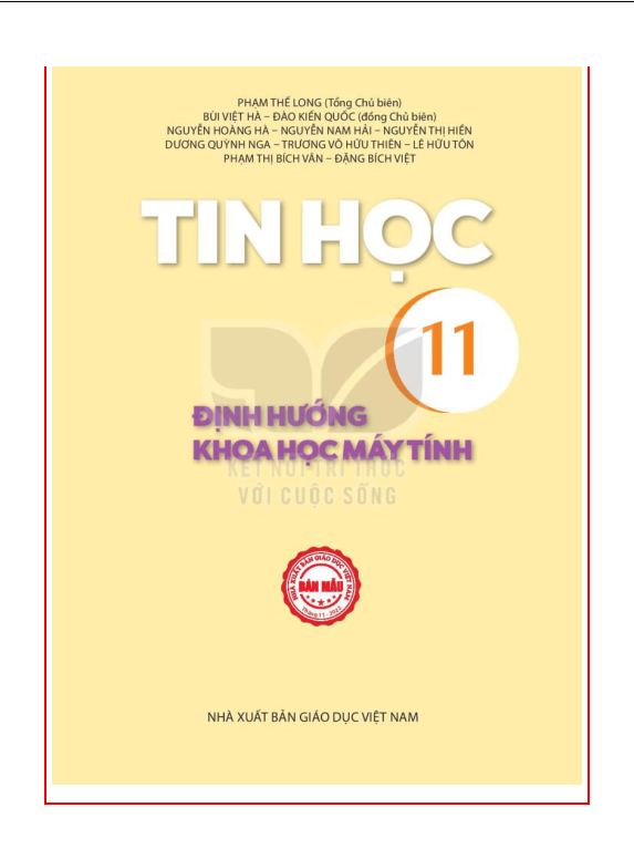 Tải PDF shs Tin học 11 – Định hướng Khoa học máy tính Kết nối tri thức