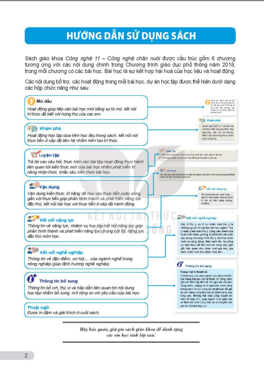 Tải PDF shs Công nghệ 11 - Công nghệ chăn nuôi Kết nối tri thức