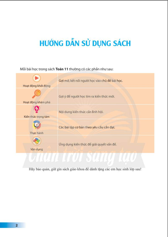 Tải PDF shs Toán 11 (tập 1) Chân trời sáng tạo