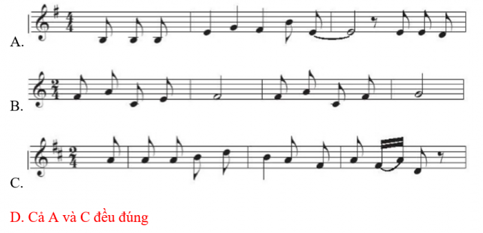 Trắc nghiệm âm nhạc 7 kết nối tri thức Tiết 11: lí thuyết âm nhạc: dấu nhắc lại, dấu quay lại, khung thay đổi