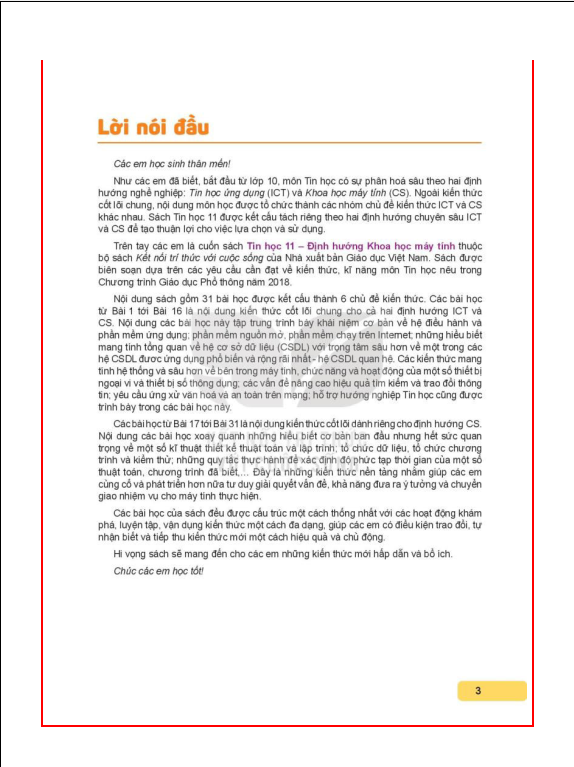 Tải PDF shs Tin học 11 – Định hướng Khoa học máy tính Kết nối tri thức