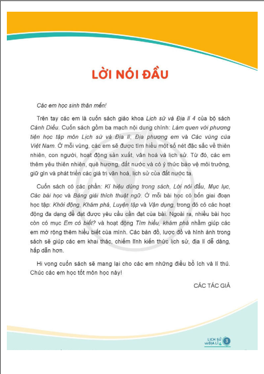 Tải PDF shs Lịch sử và Địa lí 4 Cánh diều