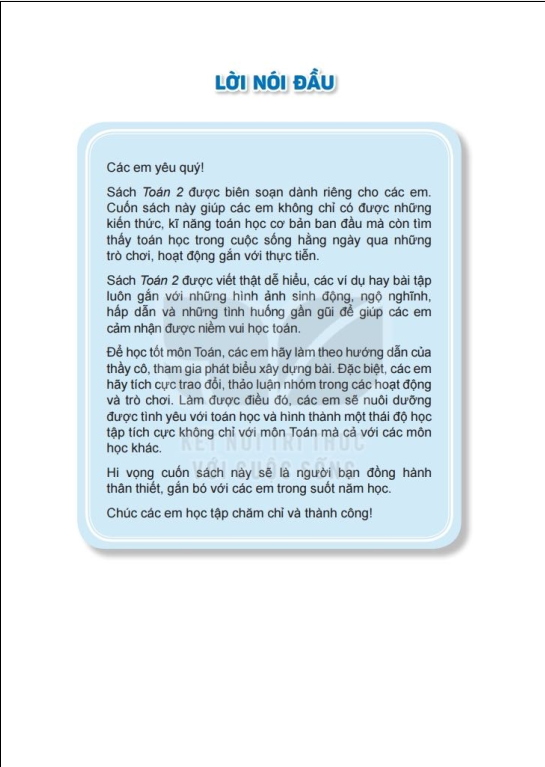 Tải PDF shs Toán 2 (tập 1) Kết nối tri thức