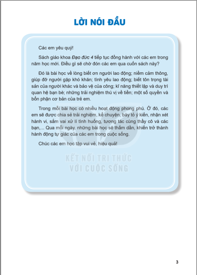 Tải PDF shs Đạo đức 4 Kết nối tri thức