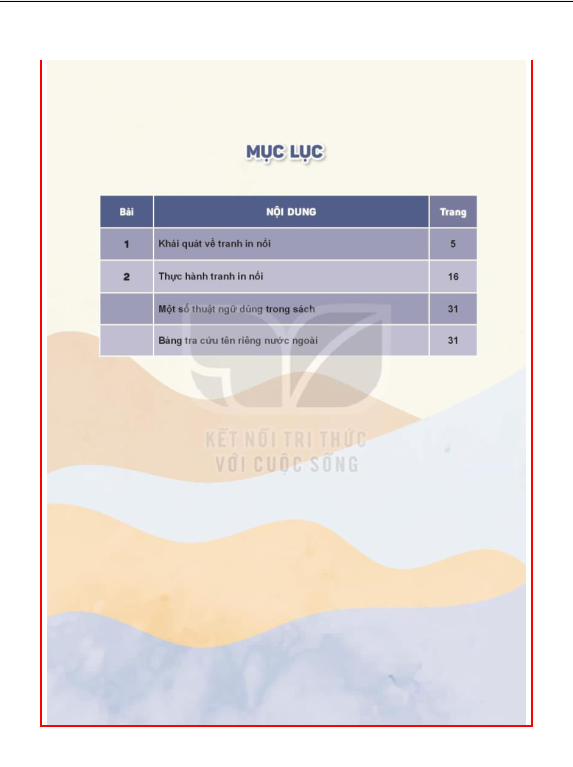 Tải PDF shs Mĩ thuật 11 – Đồ hoạ (tranh in) Kết nối tri thức