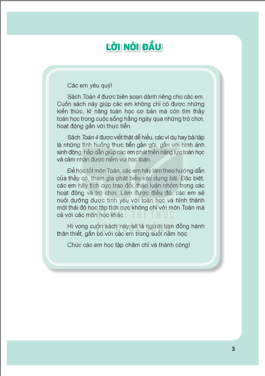 Tải PDF shs Toán 4 (tập 1) Kết nối tri thức