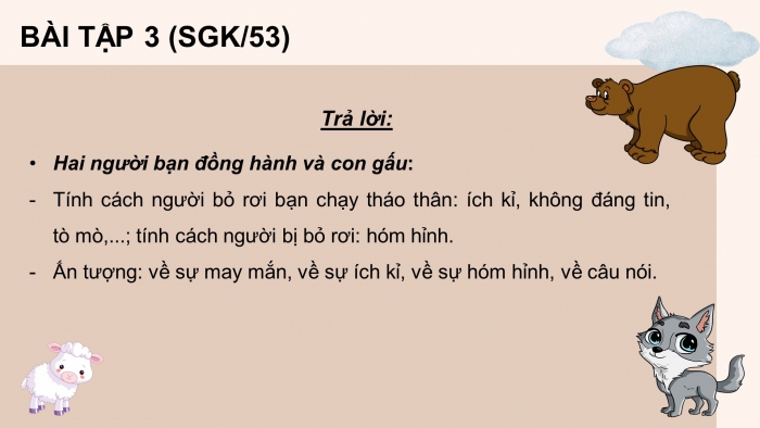 Giáo án điện tử ngữ văn 7 chân trời tiết: Ôn tập trang 53