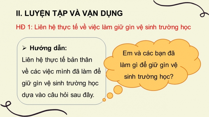 Giáo án điện tử tự nhiên và xã hội 3 cánh diều bài 8: Giữ vệ sinh trường học