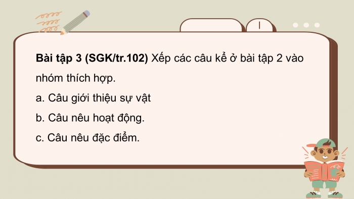 Giáo án điện tử tiếng việt 3 kết nối bài 22 tiết 3: Luyện từ và câu