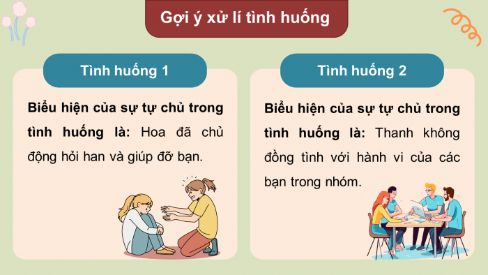 Giáo án điện tử HĐTN 8 cánh diều Chủ đề 4 - HĐGDTCĐ: Tự chủ trong các mối quan hệ