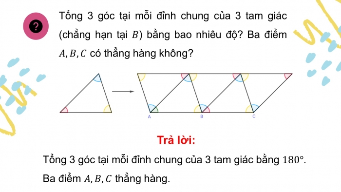 Giáo án điện tử toán 7 kết nối bài 12: Tổng các góc trong một tam giác