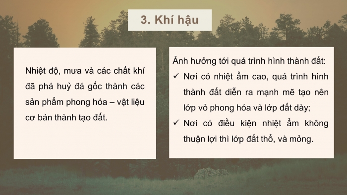 Giáo án điện tử địa lí 10 chân trời bài 14: Đất