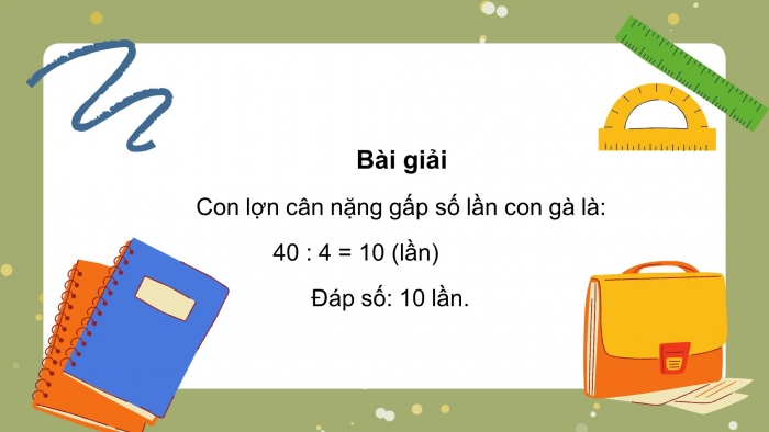 Giáo án điện tử toán 3 cánh diều bài: So sánh số lớn gấp mấy lần số bé