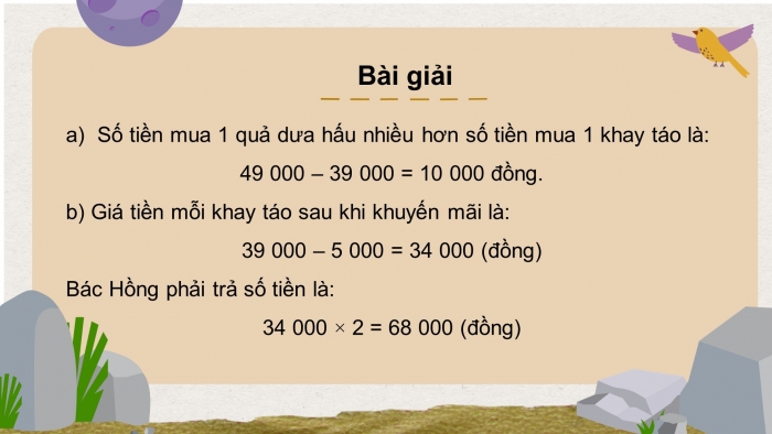 Giáo án điện tử toán 3 cánh diều bài:  tiền Việt Nam