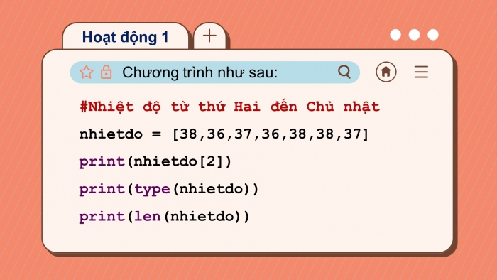 Giáo án điện tử tin học 10 cánh diều bài 14: Kiểu dữ liệu danh sách - xử lí danh sách (2 tiết)