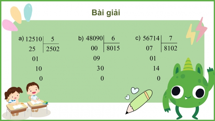 Giáo án điện tử toán 3 chân trời bài: Chia số có năm chữ số với số có một chữ số