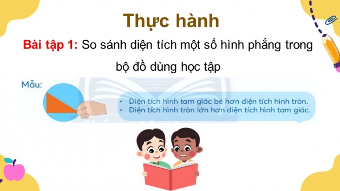 Giáo án điện tử toán 3 chân trời bài: Diện tích của một hình