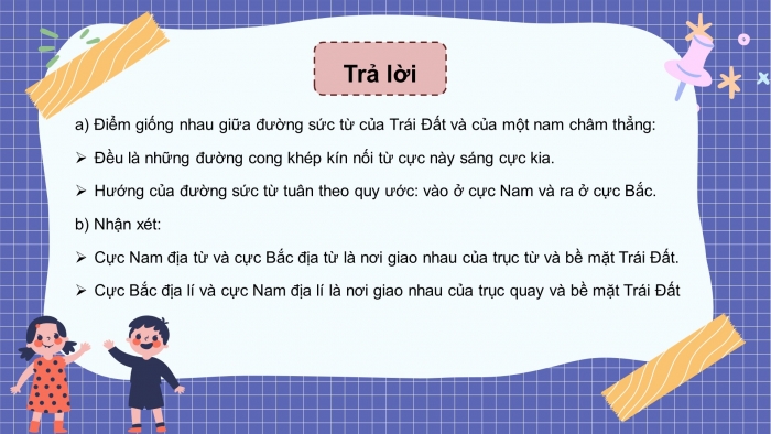 Giáo án điện tử KHTN 7 chân trời – Phần vật lí bài 20: Từ trường trái đất – sử dụng la bàn