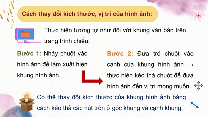 Giáo án điện tử tin học 7 chân trời bài 12: Sử dụng ảnh minh họa, hiệu ứng động trong bài trình chiếu