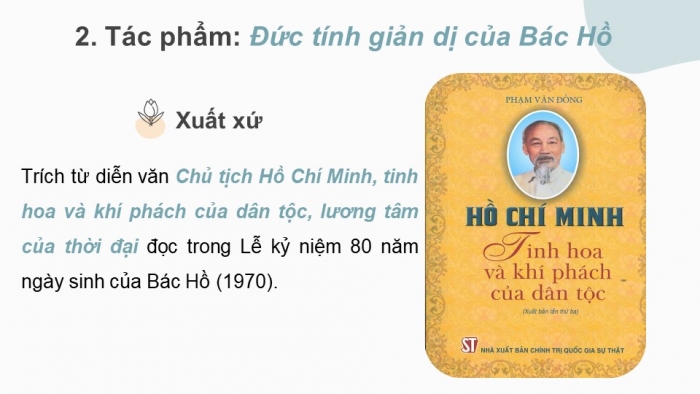 Giáo án điện tử ngữ văn 7 cánh diều tiết: Đức tính giản dị của bác Hồ