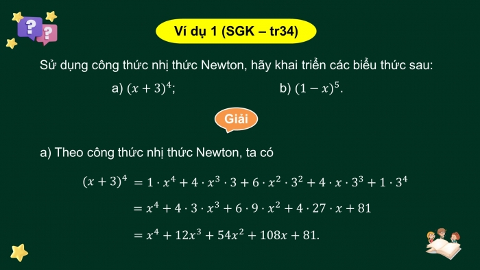 Giáo án điện tử toán 10 chân trời bài 3: Nhị thức newton