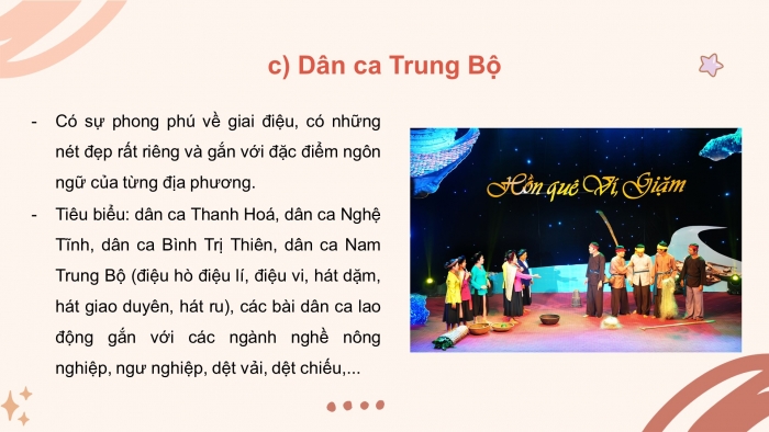 Giáo án điện tử âm nhạc 7 kết nối tiết 16: Thường thức âm nhạc - Dân ca một số vùng miền Việt Nam