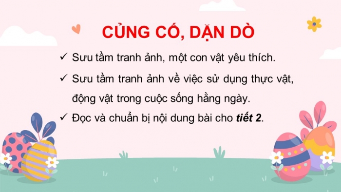 Giáo án điện tử bài 19: Ôn tập chủ đề thực vật và động vật