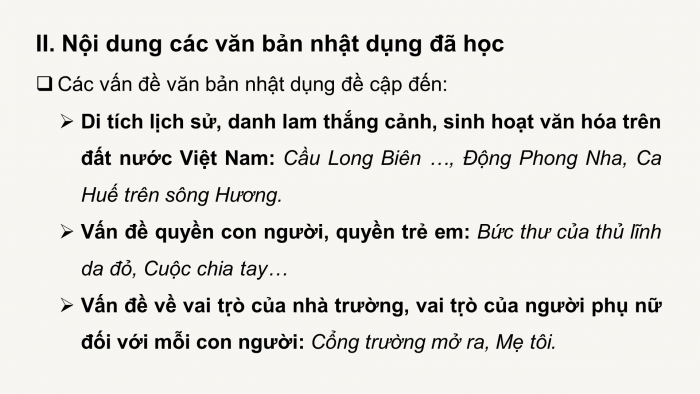 Giáo án điện tử ngữ văn 9 tiết: Tổng kết phần văn bản nhật dụng