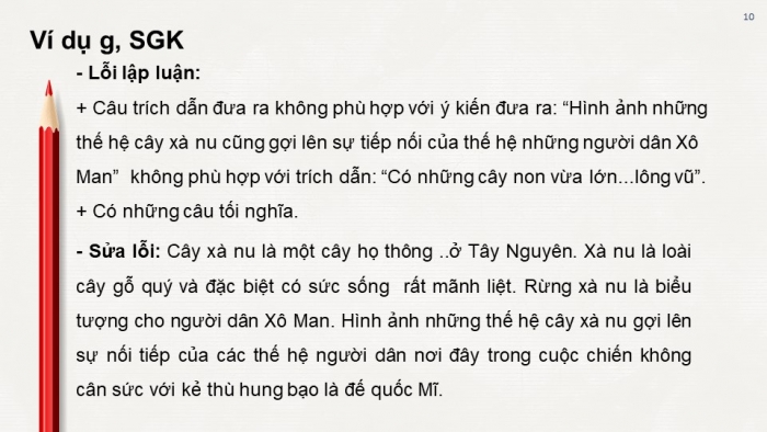 Giáo án điện tử Ngữ văn 12 bài: Thực hành chữa lỗi lập luận trong văn nghị luận