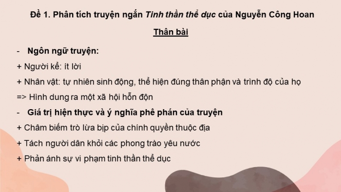 Giáo án điện tử Ngữ văn 12 bài: Nghị luận về một tác phẩm, một đoạn trích văn xuôi