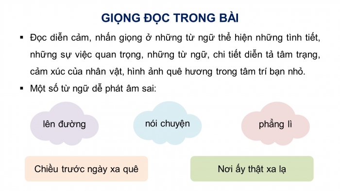 Giáo án điện tử Tiếng Việt 4 kết nối Bài 16 Đọc: Trước ngày xa quê