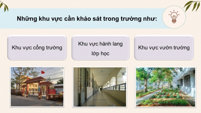 Giáo án điện tử HĐTN 4 cánh diều Tuần 1: Giữ gìn trường em xanh, sạch, đẹp - Hoạt động 1, 2