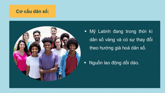 Giáo án điện tử Địa lí 11 kết nối Bài 6: Vị trí địa lí, điều kiện tự nhiên, dân cư và xã hội khu vực Mỹ La tinh (Phần 2)