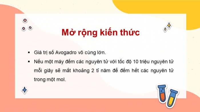 Giáo án điện tử KHTN 8 cánh diều Bài 4: Mol và tỉ khối của chất khí