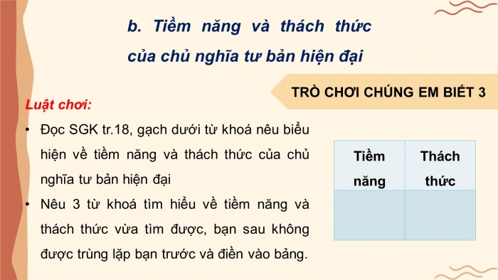 Giáo án điện tử Lịch sử 11 chân trời Bài 2: Sự xác lập và phát triển của chủ nghĩa tư bản (P2)