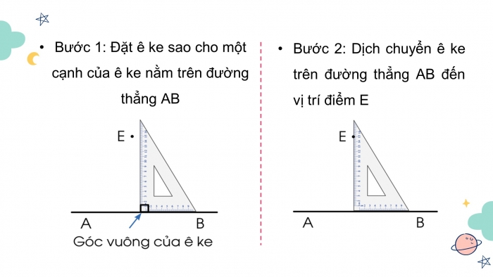 Giáo án điện tử Toán 4 cánh diều Bài 21: Hai đường thẳng vuông góc. Vẽ hai đường thẳng vuông góc