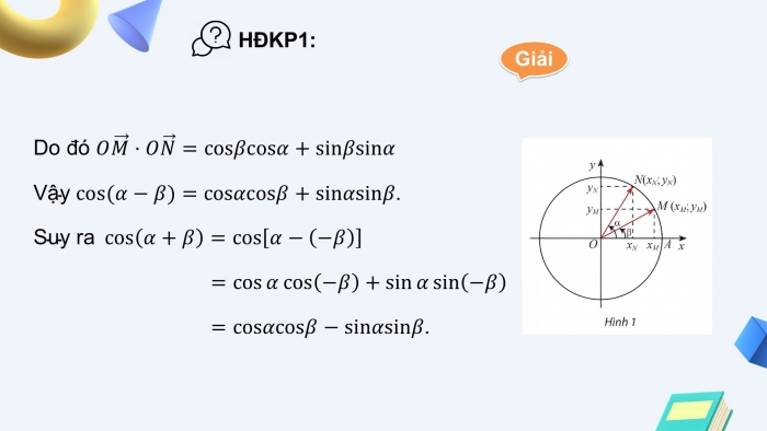 Giáo án điện tử Toán 11 chân trời Chương 1 Bài 3: Các công thức lượng giác