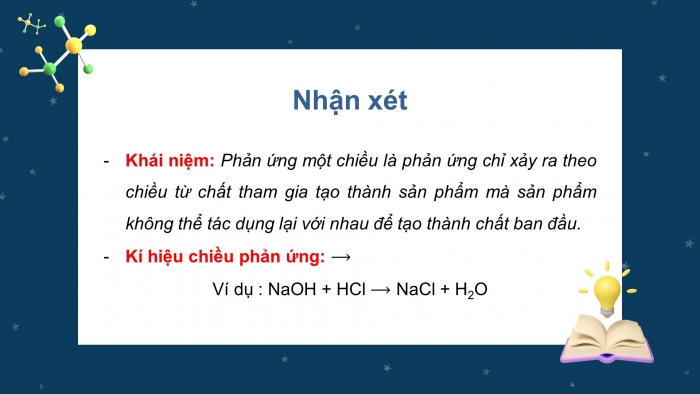 Giáo án điện tử Hoá học 11 chân trời Bài 1: Khái niệm về cân bằng hoá học