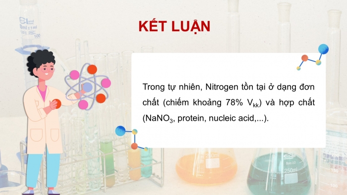 Giáo án điện tử Hoá học 11 chân trời Bài 3: Đơn chất nitrogen