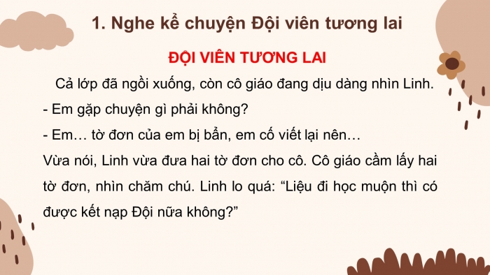 Giáo án điện tử bài 11 tiết 2: Nói và nghe - Đội viên tương lai