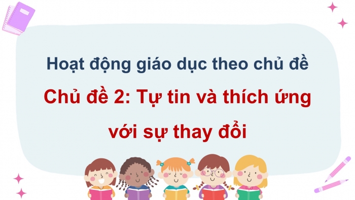 Giáo án điện tử Hoạt động trải nghiệm 11 bản 1 Chân trời Chủ đề 2: Tự tin và thích ứng với sự thay đổi (P1)