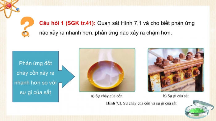 Giáo án điện tử KHTN 8 cánh diều Bài 7: Tốc độ phản ứng và chất xúc tác